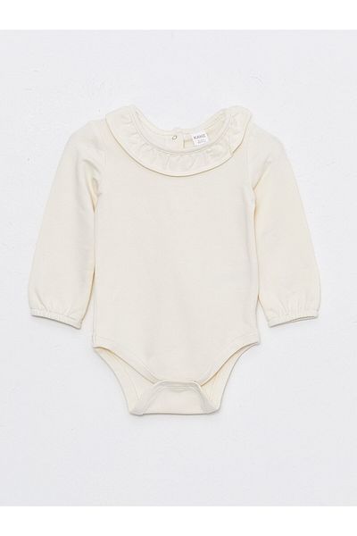 LC Waikiki Body i spodenki dla dziewczynki z okrągłym dekoltem i długimi rękawami, wzorzyste, 2 szt