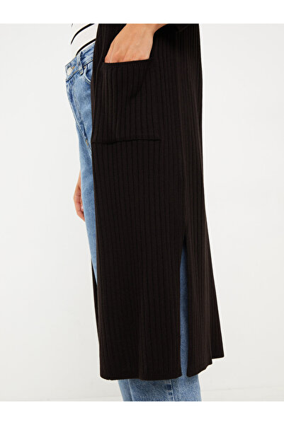 LC Waikiki Dámský pletený cardigan - šálový límec, pevný, s dlouhým rukávem