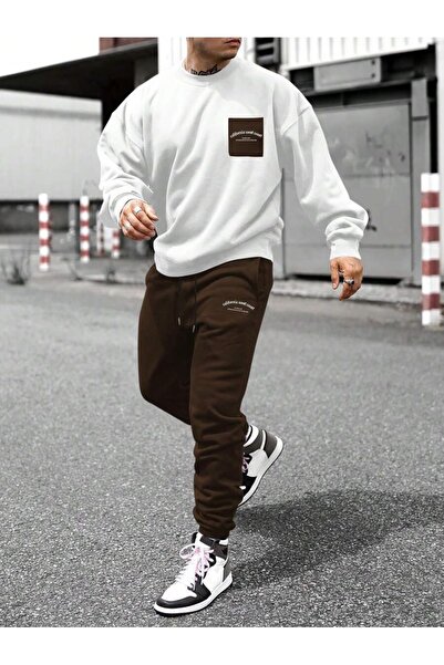 MOONBULL Men's Chest Pocket Detailed Tracksuit Set