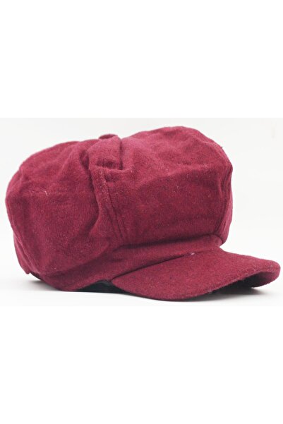 şapkadan Kadın Yünlü Vintage Kasket Retro Kışlık Şapka