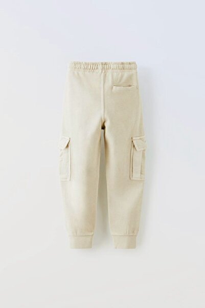 Pink Hippo Kids Boys' Contrast Color Blocked Sweatshirt and Cargo Sweatpants