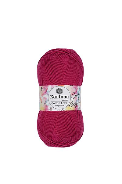 Kartopu Cotton Love K734 Cherry - 49% βαμβακερό πλεκτό νήμα