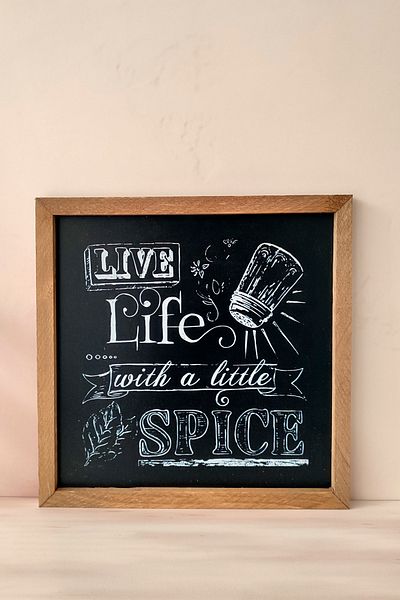 Wooden Factory Trăiește viața cu puțină SPICE, trăiește viața cu puțină SPICE Pictură cu rame din lemn