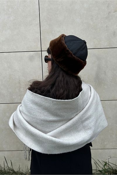 Yuka Atelier Slavic Fur Detailed Leather Hat
