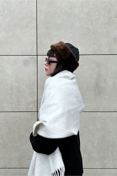 Yuka Atelier Slavic Fur Detailed Leather Hat