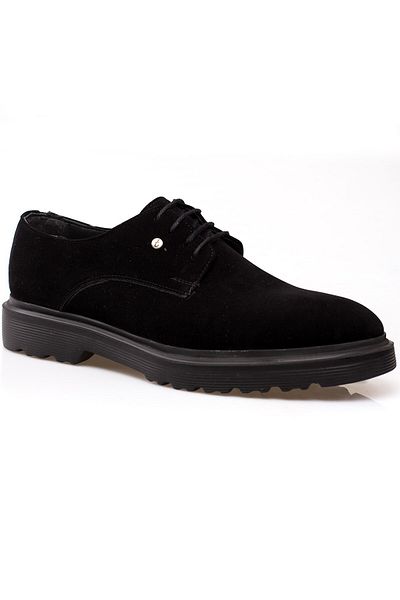 maximoda Pantofi clasici pentru bărbați din piele lăcuită și negru mat cu talpă înaltă