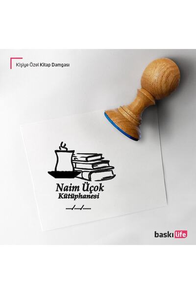 Baskı Life Kişiye Özel Kitap Damgası Kitap Mührü Kaşe Kitap Mühür Özel Damga 09