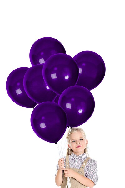 Partifabrik عبوة من 5 بالونات باستيل بلون أرجواني غير لامع