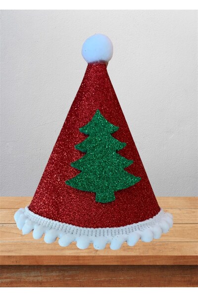 Partifabrik Christmas Christmas Red Pine Fir Tree Mini Hat