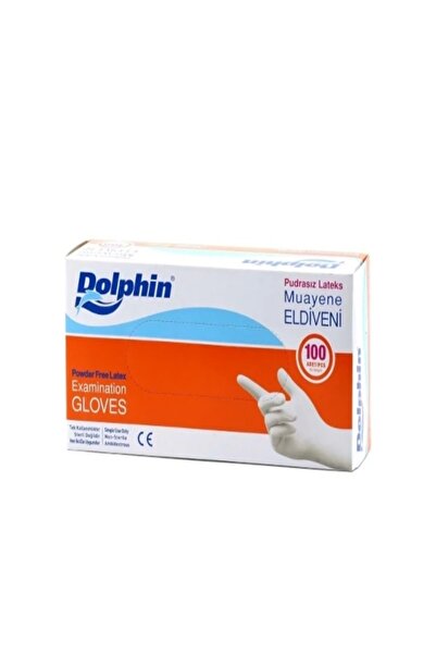 Dolphin Latex Pudrasız Beyaz Eldiven (M)