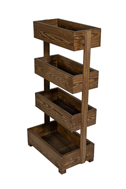 KAF Ahşap Kaf 4 Katlı Ahşap Sebzelik