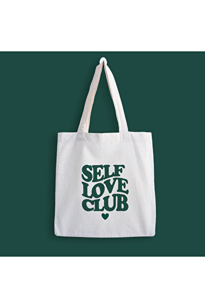 designedfy Έντυπη υφασμάτινη τσάντα Self Love Club