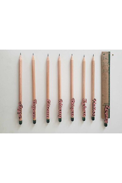 hdrlazerdizayn Kişiye Özel 3 Boyutlu İsimli Tohumlu Kurşun Kalem 10'lu Paket