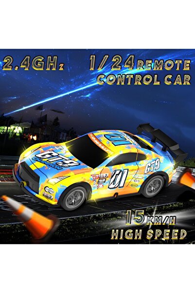 Apexma Uzaktan Kumandalı 1:20 Ölçek Led Işıklı Şarjlı Oyuncak Rc Yarış Arabası