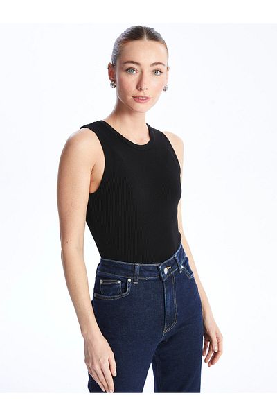 LC Waikiki Women's Crew Neck Plain Knitwear Sweater
