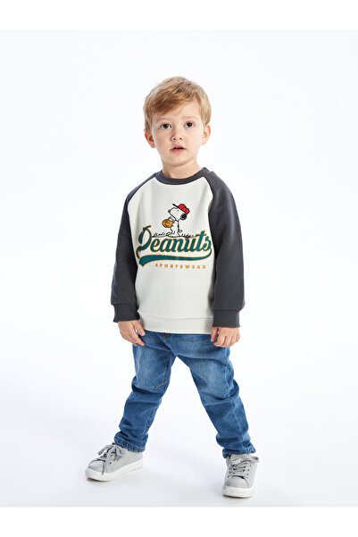 LC Waikiki Chlapecká mikina s dlouhým rukávem a potiskem Crew Neck Snoopy