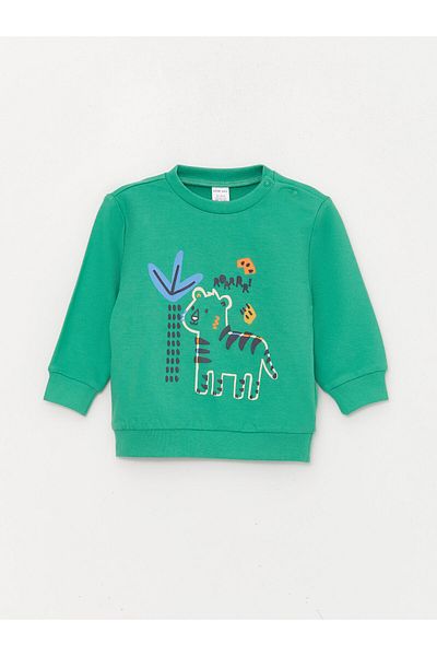 LC Waikiki LCW Baby Boy pulóver és melegítőnadrág - Crew nyakú, 2 db-os készlet