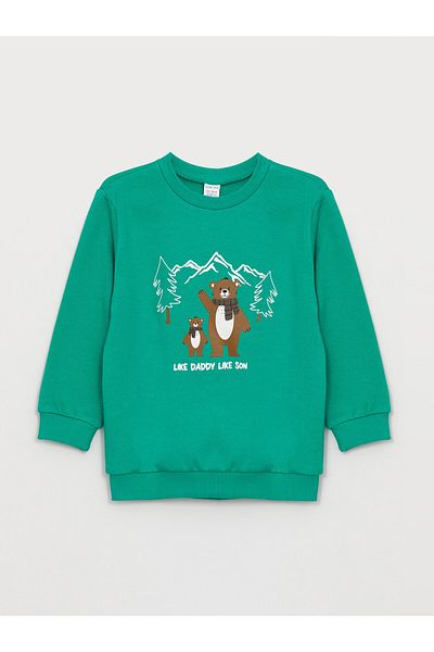 LC Waikiki Baby Boy - Crew Neck and Printed Long Sleeve Sweatshirt