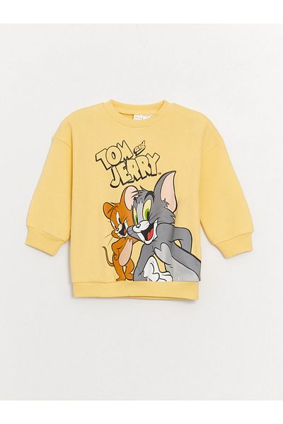 LC Waikiki Csúcsnyakú Tom&Jerry nyomott kisfiú pulóver és melegítőnadrág szett