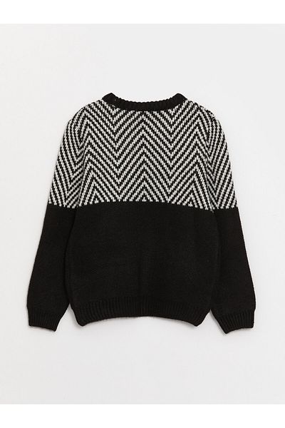 LC Waikiki Boys' Knitwear Sweater - Long Sleeve, Crew Neck, Patterned
