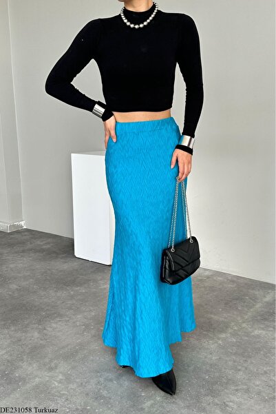 Lupies Women's Elastic Waist Zigzag Skirt