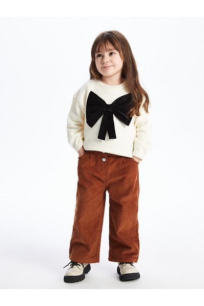 LC Waikiki Basic Baby Girl Trousers with Elastic Waist