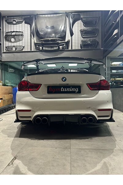HYM TUNİNG BMW UNİVERSAL DTM VORSTAİNER SPOYLER, PİANO BLACK ABS PLASTİK 3 PARÇA İTHAL ÜRÜN ABART KANAT SPOILER