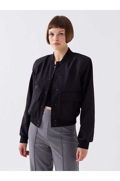 LC Waikiki Women's College Collar Plain Puffer Jacket