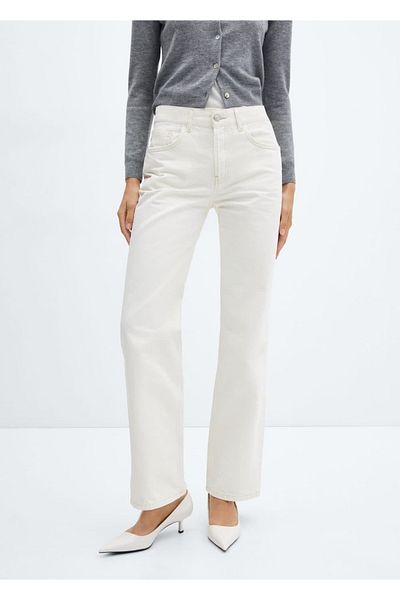 MANGO Woman Mid-waist straight cut jeans