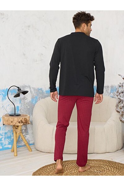 CLQTH Ανδρικό σετ πιτζάμες 4 σεζόν Premium Soft Textured Pocket