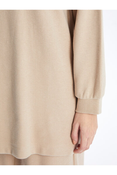 LC Waikiki Women's Tunic - Crew Neck, Solid, Long Sleeve