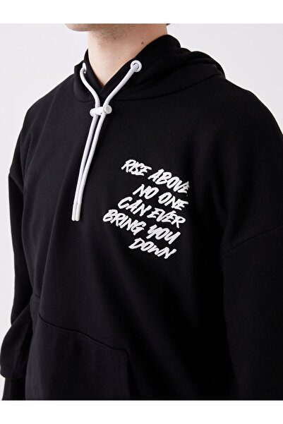 LC Waikiki Uzun Kollu Baskılı Erkek Hoodie