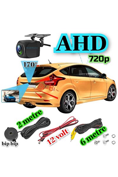 inox Park Sensörlü (BUZZER) Ahd 720p Park Kamerası 170'' Lens 1 Mp Sesli Ikaz 12 Volt Rca Uyumlu Soket