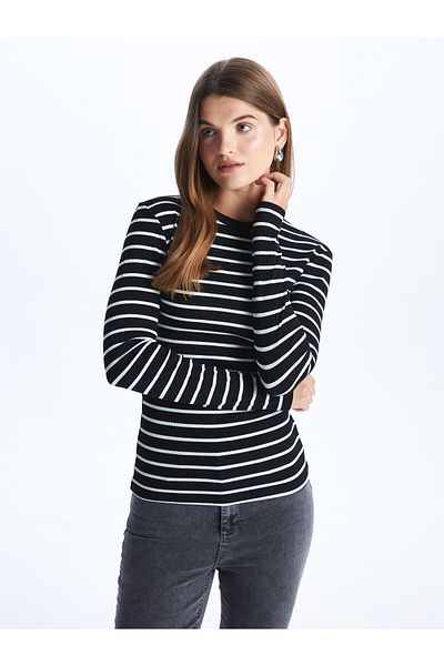 LC Waikiki Striped Crew Neck Long Sleeve Women's T-Shirt