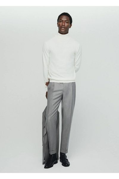 MANGO Man 100% Cashmere Turtleneck Sweater