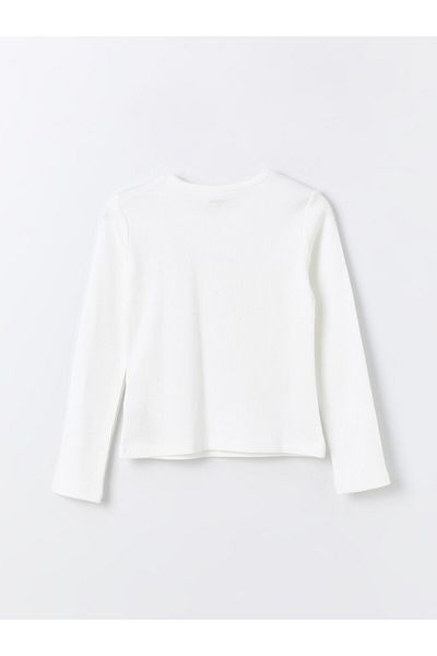 LC Waikiki Dievčenské tričko s dlhým rukávom Crew Neck