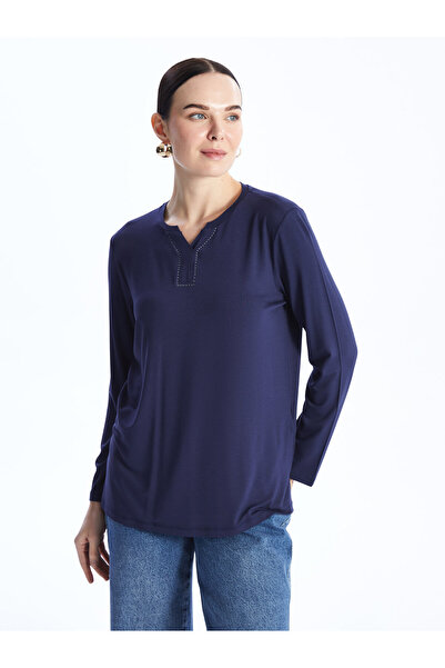 LC Waikiki Női hosszú ujjú, szabad nyakú blúz