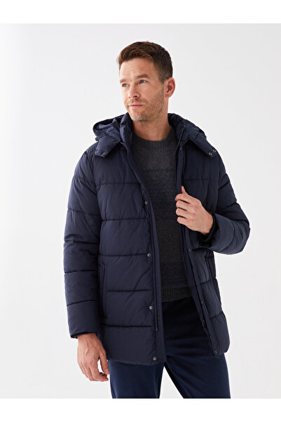 LC Waikiki Palton puf pentru bărbați cu glugă standard