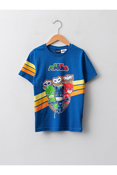 LC Waikiki Памучна момчешка тениска с къс ръкав и щампа с кръгло деколте