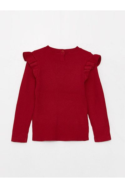 LC Waikiki Crew Neck Soft Textured Baby Girl Knitwear Sweater