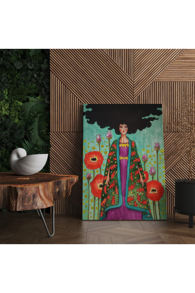 RUGSMODERN Kanvas Tablo Vintage Kadın Temalı