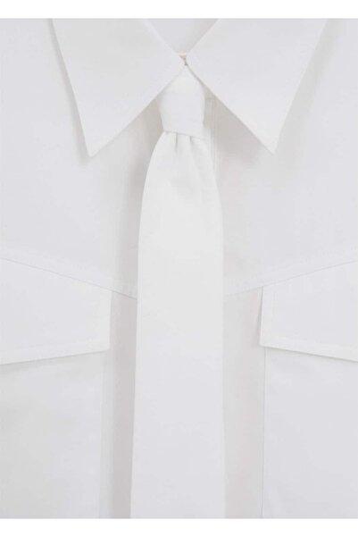 MANGO Woman Cepli Ve Kravat Detaylı Gömlek