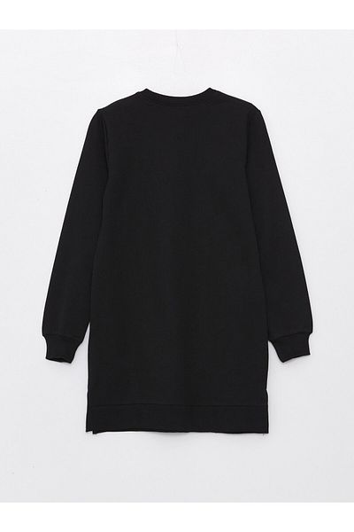 LC Waikiki Women's Sweatshirt Tunic - Crew Neck, Solid Long Sleeve