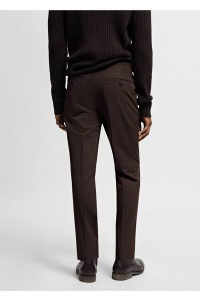 MANGO Man Süper slim fit streç kumaştan kumaş pantolon