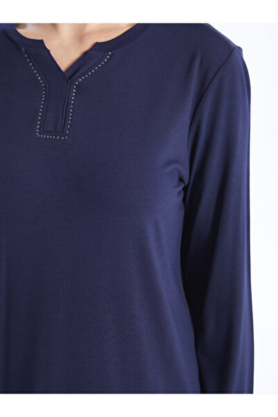 LC Waikiki Női hosszú ujjú, szabad nyakú blúz