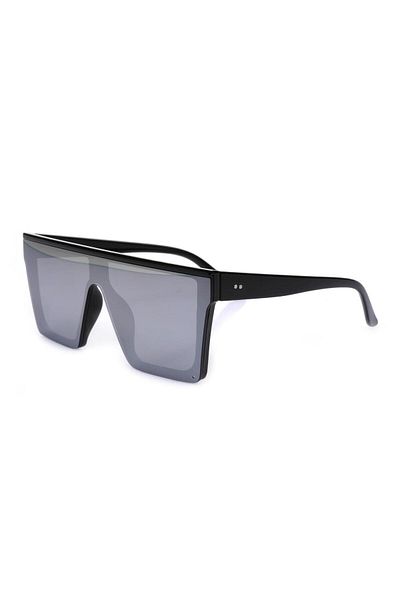 Angel Eyes Black Frame Smoked Glass Rectangular Unisex Sunglasses Ae312c3