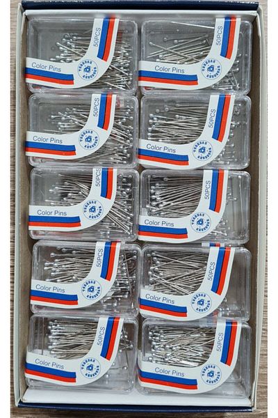 Melodi Scarf Women's Hijab and Multi-Purpose Bulk Needle Silver 50 Pieces