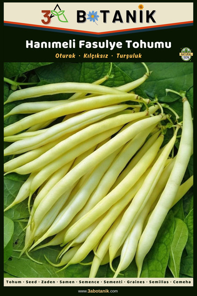 3A BOTANİK Hanımeli Oturak Fasulye Tohumu, Yerli ve Sürdürülebilir Tohum, 10 Gram Fasulye Tohumu