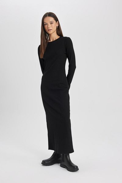 DeFacto Φόρεμα Bodycon με μακρυμάνικο καμιζόλ C1515ax24sp