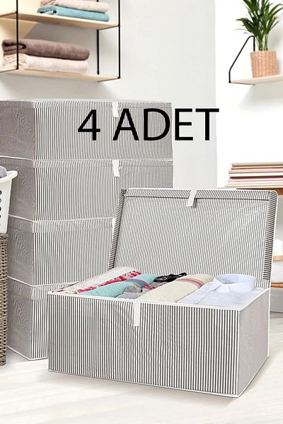 Emir-AYDIN 4 Pieces Mega Box Storage Bag (STORAGE BOX) 60*40*30 cm